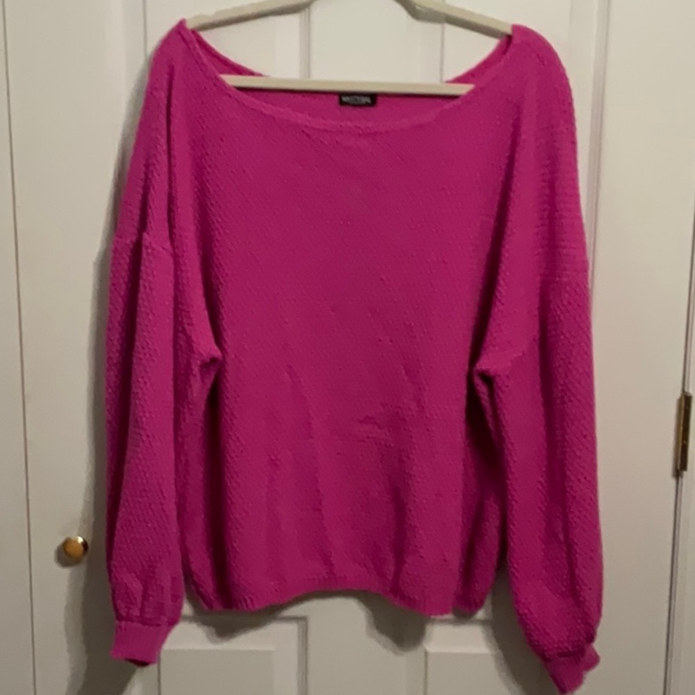 Nasty Gal sweater.  Hot pink color. Size L.